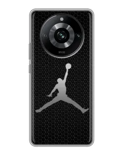 Чехол для Realme 11 с картинкой «Jordan Dark Carbon»