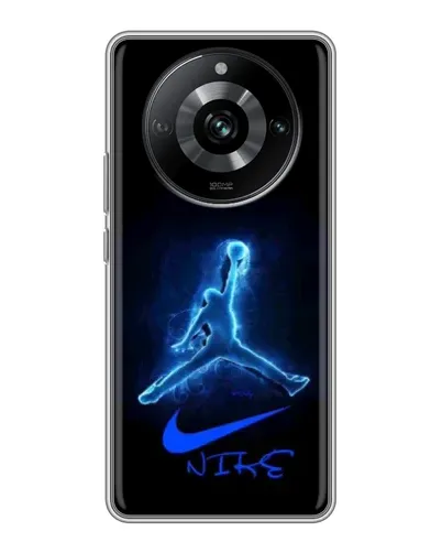 Чехол для Realme 11 с картинкой «Jordan Neon Blue»