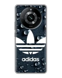 Чехол для Realme 11 с картинкой «Adidas Trefoil Blue»