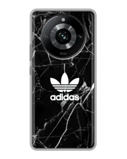 Чехол для Realme 11 с картинкой «Белый мрамор Adidas»