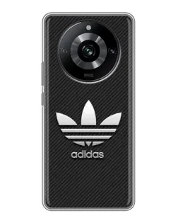 Чехол для Realme 11 с картинкой «Adidas Карбоновая текстура»