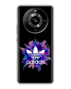 Чехол для Realme 11 с картинкой «Взрыв красок Adidas»