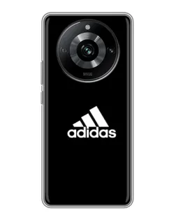 Чехол для Realme 11 с картинкой «Черная классика Adidas»