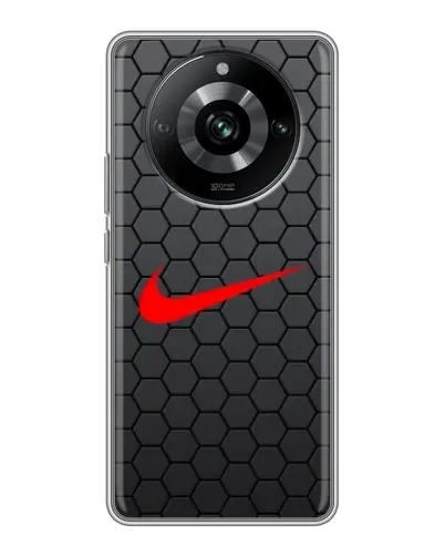 Чехол для Realme 11 с картинкой «Nike — карбоновая сетка»
