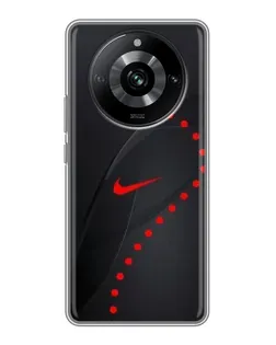 Чехол для Realme 11 с картинкой «Абстрактный дизайн Nike»