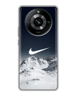 Чехол для Realme 11 с картинкой «Nike — зимние горы»