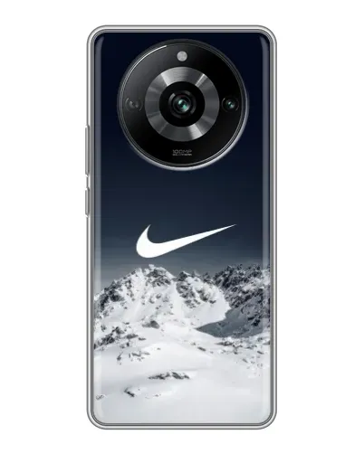 Чехол для Realme 11 с картинкой «Nike — зимние горы»
