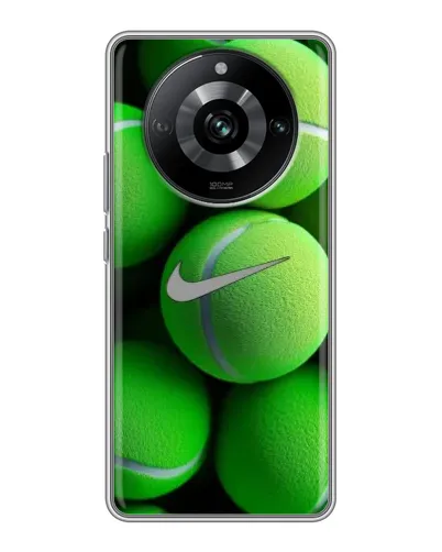 Чехол для Realme 11 с картинкой «Теннисные мячи Найк»