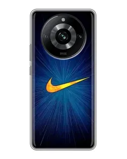 Чохол для Realme 11 з картинкою «Синій пульс Nike»