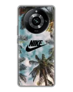 Чохол для Realme 11 з картинкою «Тропічний принт Nike»