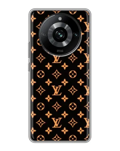 Чехол для Realme 11 с картинкой «Золотая монограмма LV»