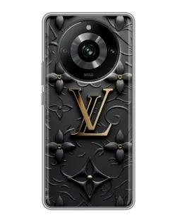 Чехол для Realme 11 с картинкой «Кожаная текстура LV»