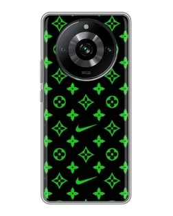 Чехол для Realme 11 с картинкой «Неоновый принт LV»