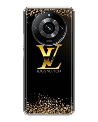 Чехол для Realme 11 с картинкой «LV — золотые искры»