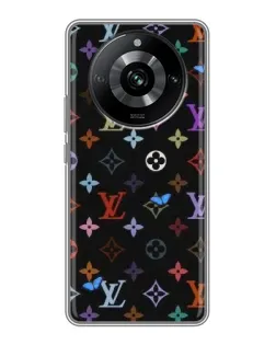 Чехол для Realme 11 с картинкой «Цветная монограмма LV»
