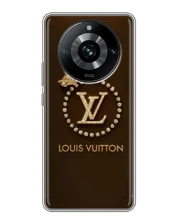 Чехол для Realme 11 с картинкой «LV — золотая печать»