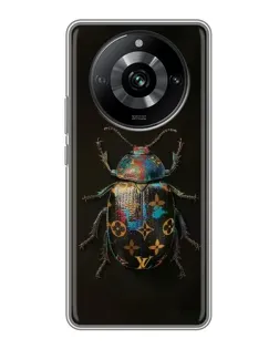 Чехол для Realme 11 с картинкой «LV — мраморный принт»