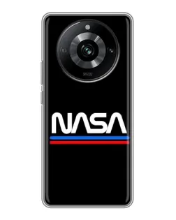 Чехол для Realme 11 с картинкой «NASA — классика Red Blue»