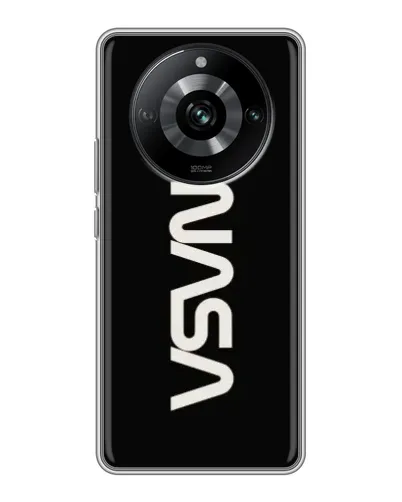 Чехол для Realme 11 с картинкой «NASA — вертикальный логотип»