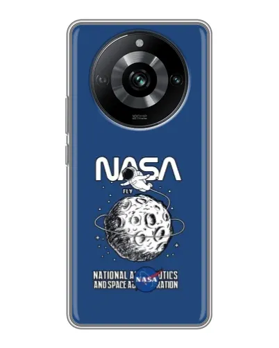 Чехол для Realme 11 с картинкой «NASA — лунная миссия»