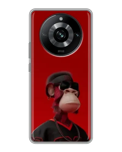 Чехол для Realme 11 с картинкой «Bored Ape в красном»