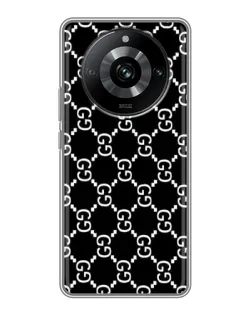 Чехол для Realme 11 с картинкой «Gucci — сетчатый паттерн»