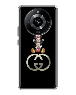 Чехол для Realme 11 с картинкой «Минни Маус на лого»