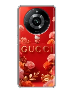 Чехол для Realme 11 с картинкой «Gucci — золотой сад»