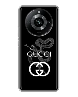 Чехол для Realme 11 с картинкой «Gucci — серебряная змея»