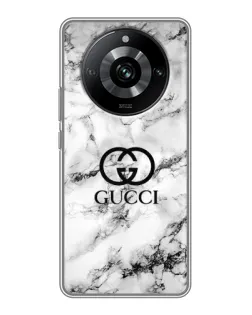 Чехол для Realme 11 с картинкой «Gucci — мраморный шик»