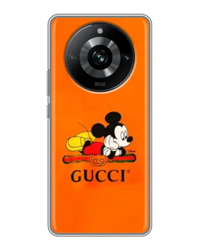 Чохол для Realme 11 з картинкою «Міккі Маус Gucci — помаранч» Чохол для Realme 11 з картинкою «Міккі Маус Gucci — помаранч»