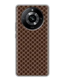 Чохол для Realme 11 з картинкою «Gucci — шоколадна сітка»