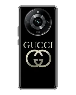 Чохол для Realme 11 з картинкою «Gucci — золото на чорному»