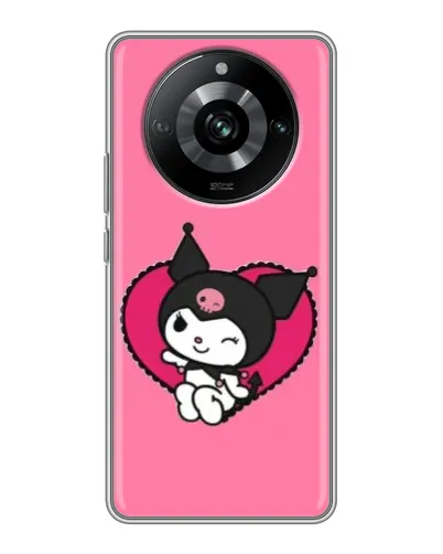 Чехол для Realme 11 с картинкой «Kuromi — любовь в сердце»