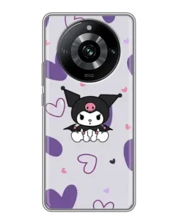 Чохол для Realme 11 з картинкою «Kuromi та лавандові серця»