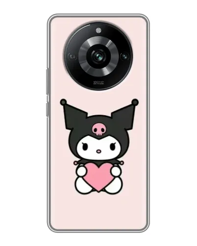 Чехол для Realme 11 с картинкой «Kuromi и сердце»