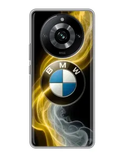 Чохол для Realme 11 з картинкою «Золотистий дим BMW»