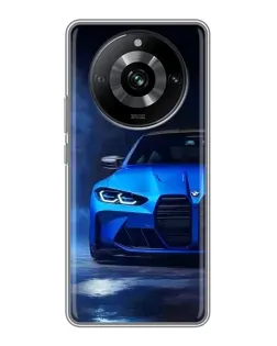 Чохол для Realme 11 з картинкою «Блакитна BMW M4»
