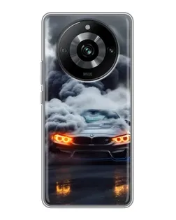 Чохол для Realme 11 з картинкою «BMW у диму»