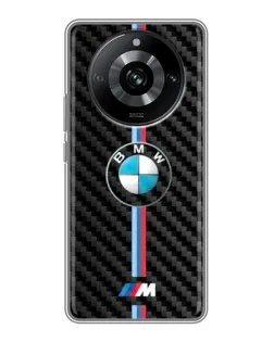 Чохол для Realme 11 з картинкою «Емблема BMW та карбон»