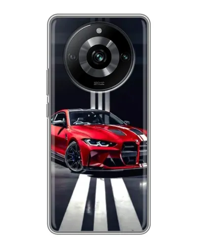 Чохол для Realme 11 з картинкою «Червона BMW на дорозі»