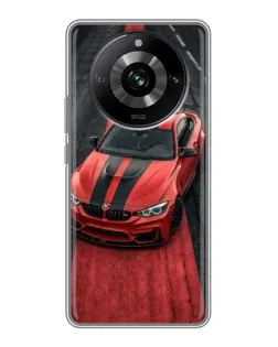 Чохол для Realme 11 з картинкою «BMW на червоній доріжці»