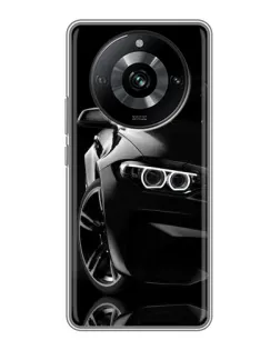 Чохол для Realme 11 з картинкою «Чорна BMW — профіль»