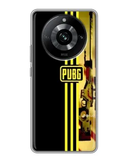 Чехол для Realme 11 с картинкой «PUBG — камуфляжный шлем»