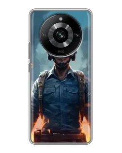 Чехол для Realme 11 с картинкой «PUBG — реалистичный герой»