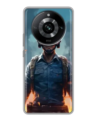Чехол для Realme 11 с картинкой «PUBG — реалистичный герой»