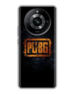 Чехол для Realme 11 с картинкой «PUBG — золотой логотип»