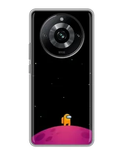 Чехол для Realme 11 с картинкой «Одинокий герой на планете»