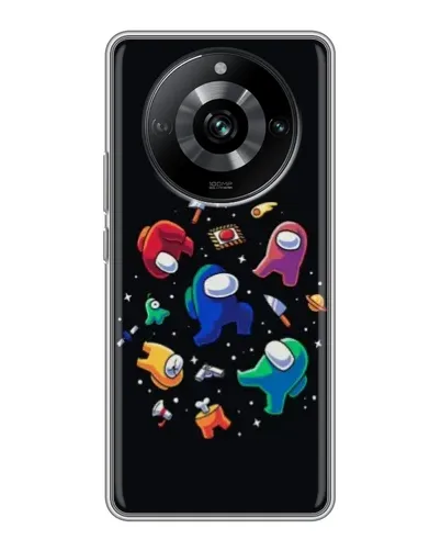 Чехол для Realme 11 с картинкой «Among Us космос»