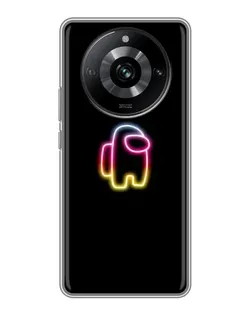 Чехол для Realme 11 с картинкой «Among Us градиент»